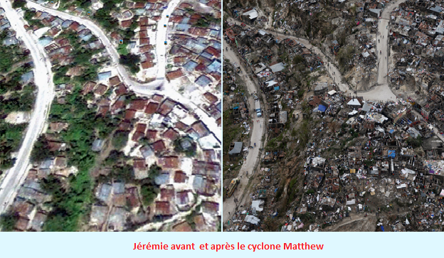 Jérémie avant et après le cyclone Matthew